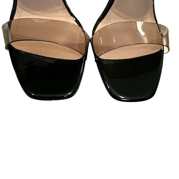 Chinese Laundry Sylvia Clear Block Heel Size 10 Slip On Smoke Square Toe - Picture 6 of 14